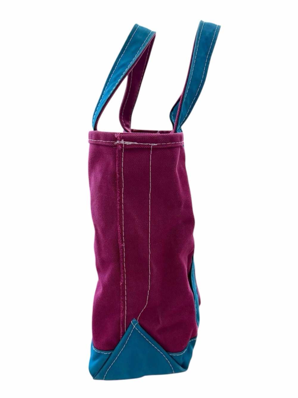 Vintage LL Bean Boat and Tote Medium Plum Teal Canvas Bag Made in USA - Picture 9 of 13